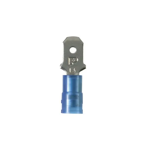 0.162 16-14 AWG Pan-Term Male Disconnect Nylon Barrel Insulated DNF14-250M-C (Pack of 100)