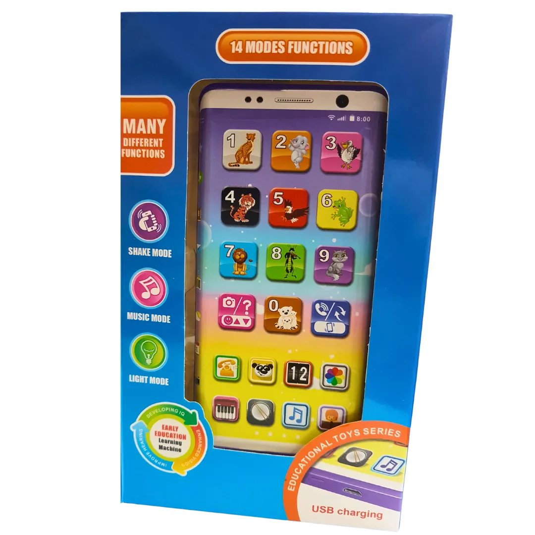 3  Years Kids Learning Phone with 14 Modes: Music, Stories, English & Numbers - Rechargeable Educational Toy Enhancing Visual & Hearing Skills