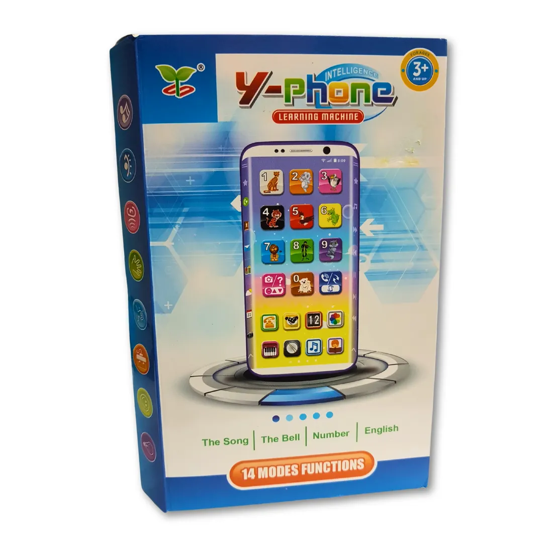 3  Years Kids Learning Phone with 14 Modes: Music, Stories, English & Numbers - Rechargeable Educational Toy Enhancing Visual & Hearing Skills