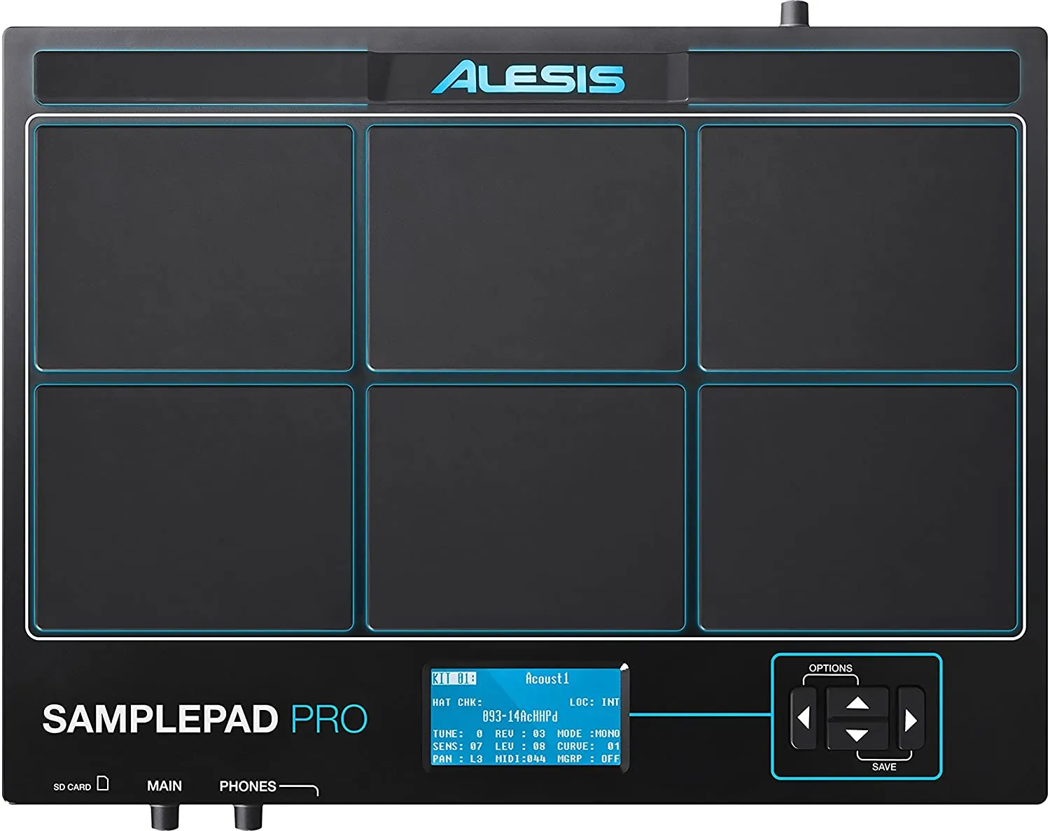 Alesis Sample Pad PRO 8-Pad Percussion and Sample-Triggering Instrument with Dual Zone Rubber Drum Pads
