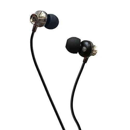 Amkette Ergo Fit E7 in- Ear Earphones Designed for Comfort with Mic and Remote Control (Black)