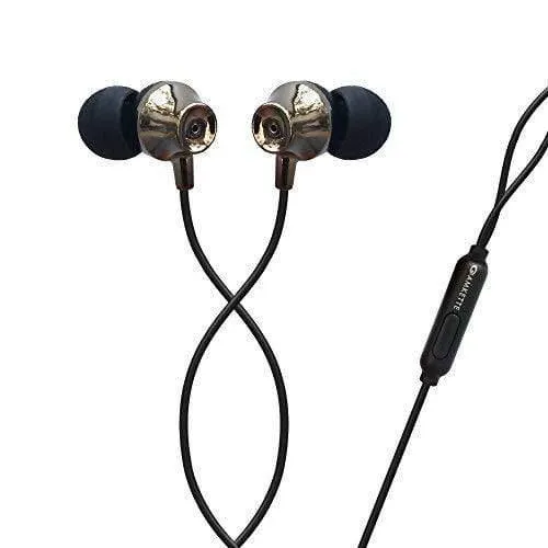 Amkette Ergo Fit E7 in- Ear Earphones Designed for Comfort with Mic and Remote Control (Black)