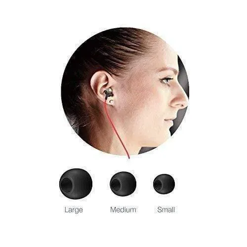 Amkette Ergo Fit E7 in- Ear Earphones Designed for Comfort with Mic and Remote Control (Black)