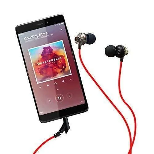 Amkette Ergo Fit E7 in- Ear Earphones Designed for Comfort with Mic and Remote Control (Black)