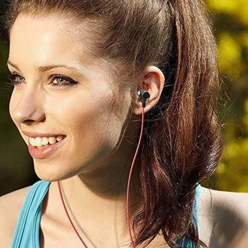 Amkette Ergo Fit E7 in- Ear Earphones Designed for Comfort with Mic and Remote Control (Black)