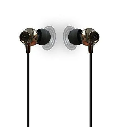 Amkette Ergo Fit E7 in- Ear Earphones Designed for Comfort with Mic and Remote Control (Black)