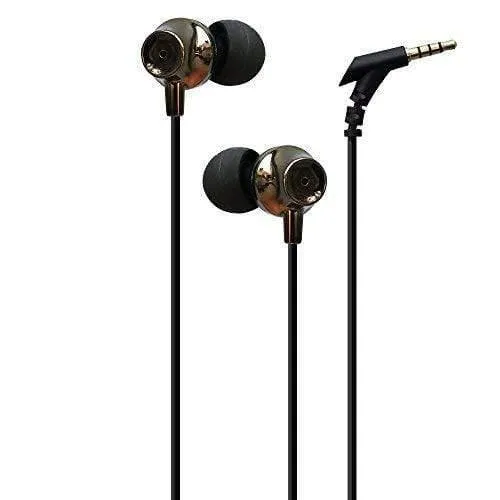Amkette Ergo Fit E7 in- Ear Earphones Designed for Comfort with Mic and Remote Control (Black)