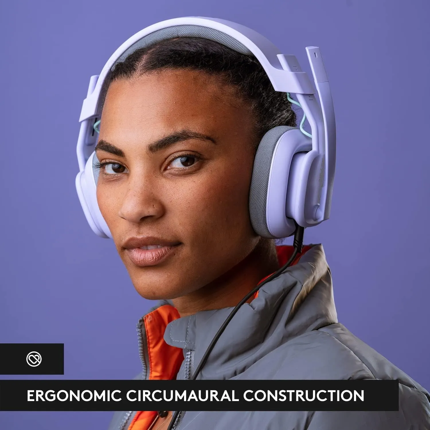 ASTRO A10 Gaming Headset Gen 2 Wired Headset, Over-ear Gaming Headphones, Lightweight, Flip-to-mute microphone, 32 mm drivers, For Xbox Series X|S, Xbox One, PS5, PS4, Nintendo Switch, PC - Lilac