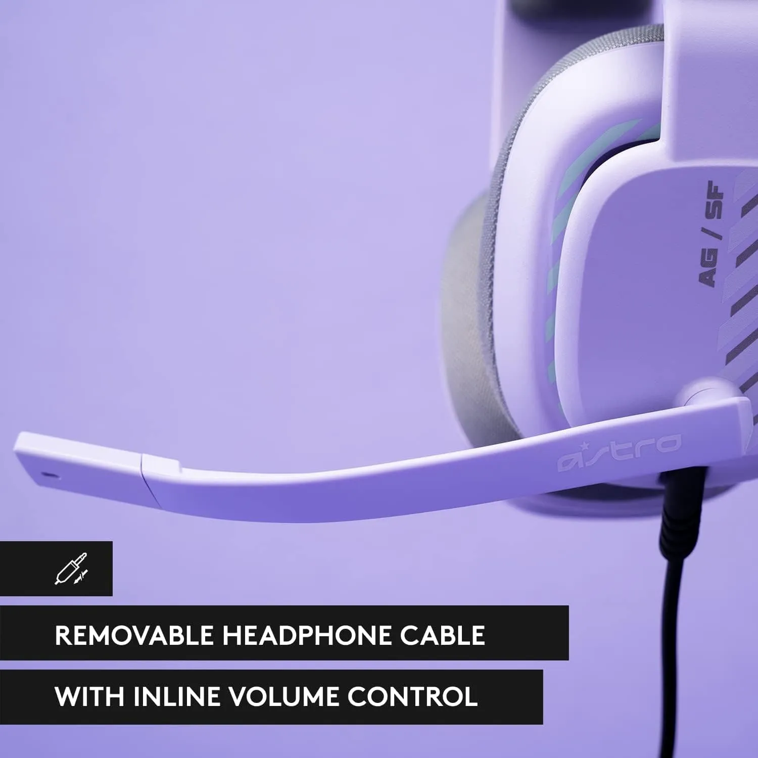 ASTRO A10 Gaming Headset Gen 2 Wired Headset, Over-ear Gaming Headphones, Lightweight, Flip-to-mute microphone, 32 mm drivers, For Xbox Series X|S, Xbox One, PS5, PS4, Nintendo Switch, PC - Lilac