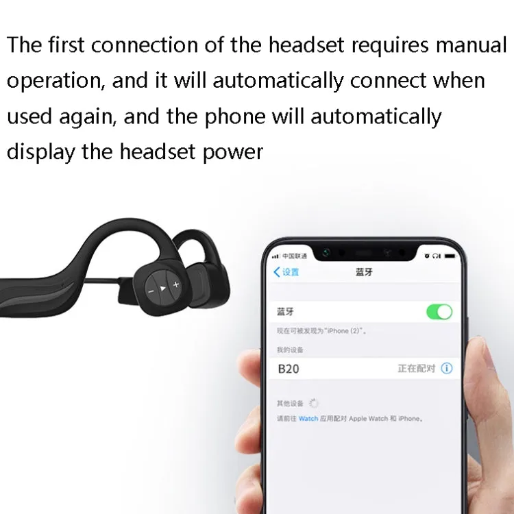 B20 Aquatic Magnetic Bone Conduction Wireless Earphones for Swimmers