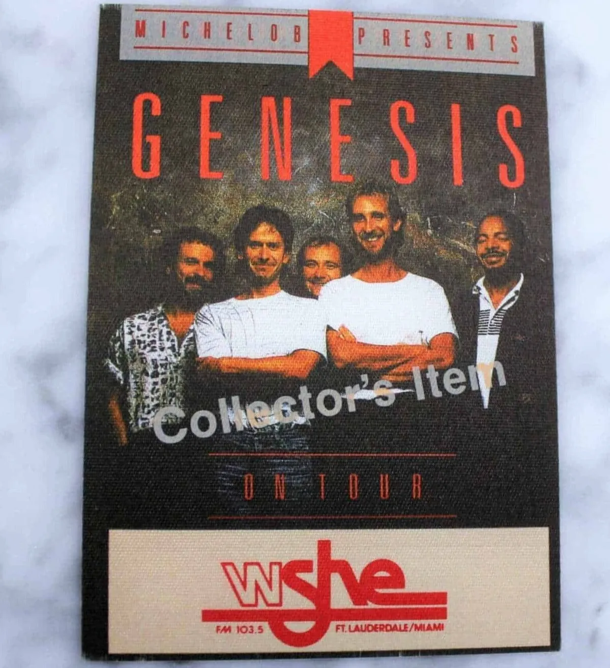 Backstage Pass, Genesis, Invisible Touch Concert, 1987, Cloth