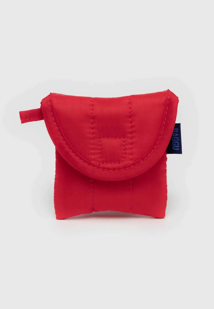 Baggu Puffy Earbuds Case Candy Apple