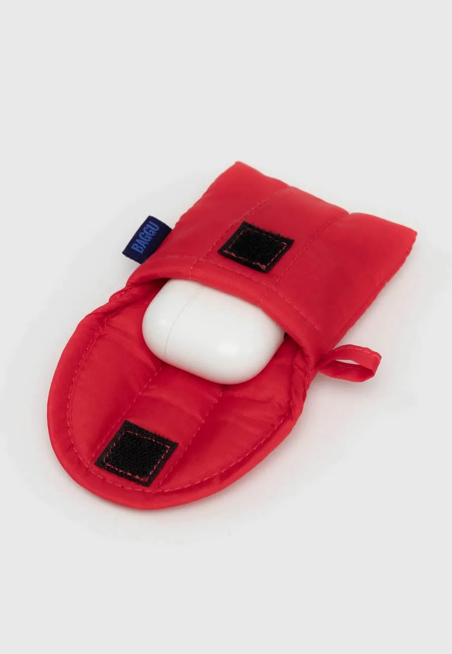 Baggu Puffy Earbuds Case Candy Apple
