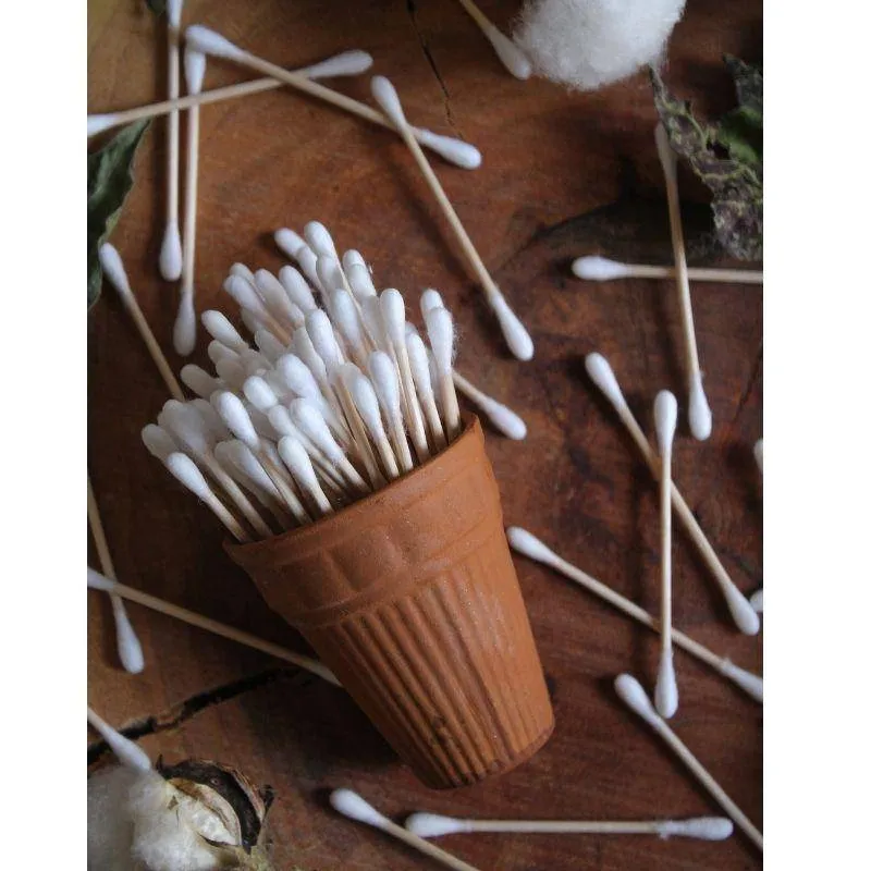 Bamboo Earbuds - 160 bamboo sticks & 320 cotton swabs - Pack of 2