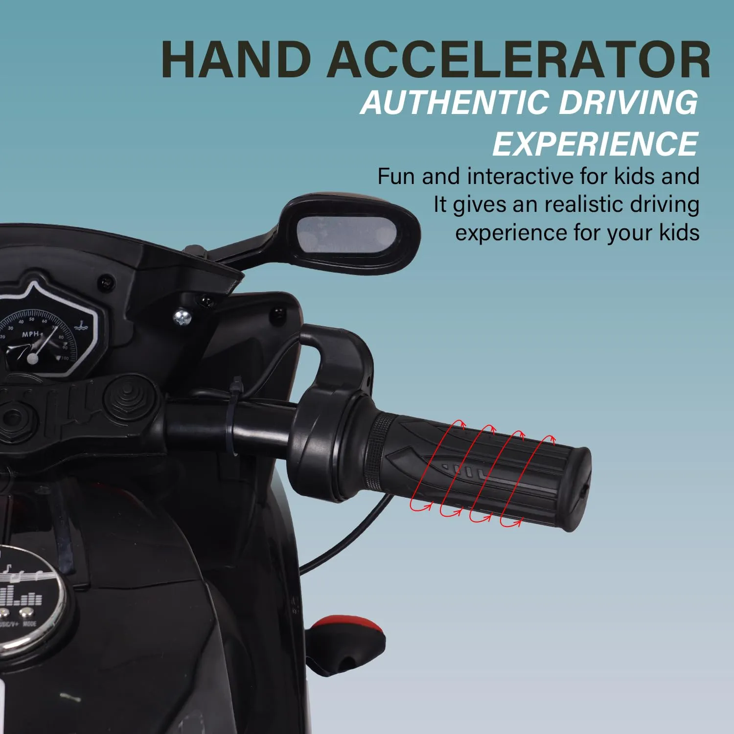 Baybee R7 Kids Battery Operated Bike for Kids with Light & Music