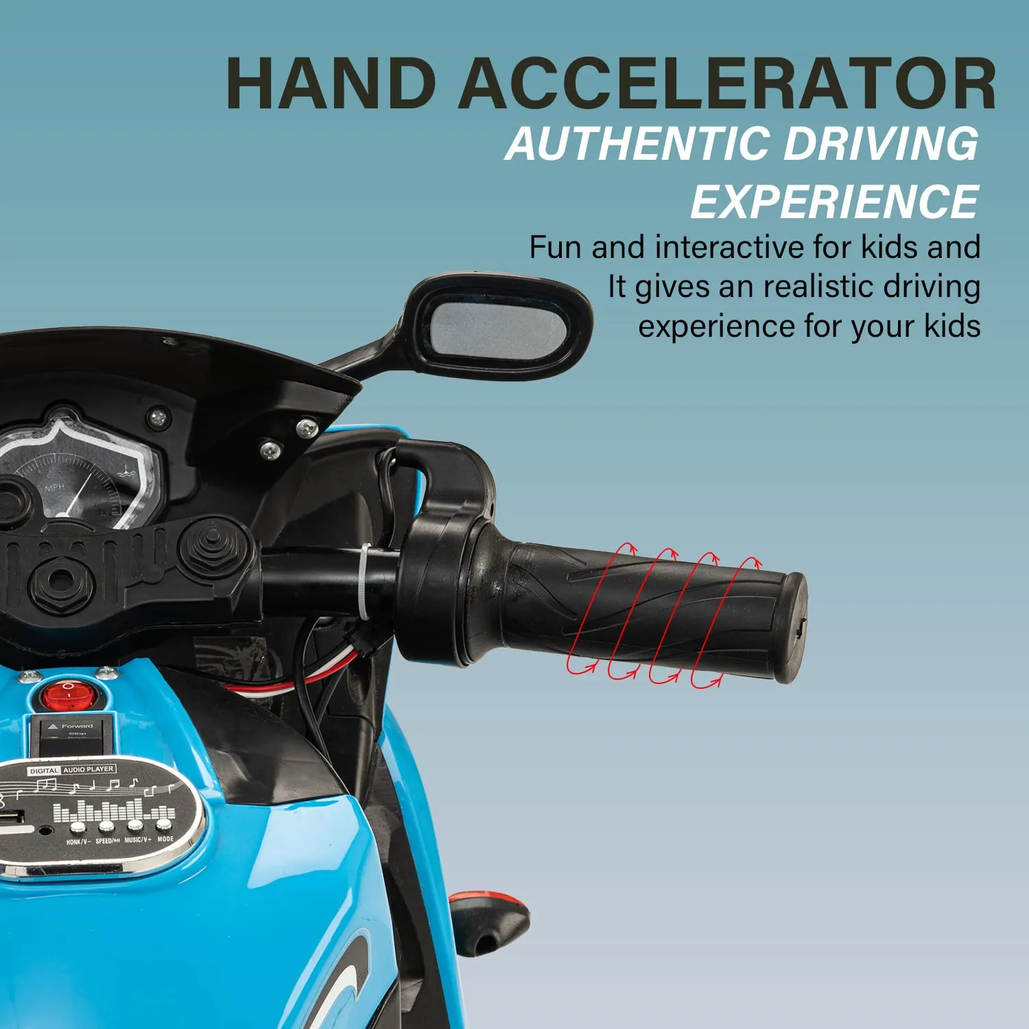 Baybee R7 Kids Battery Operated Bike for Kids with Light & Music