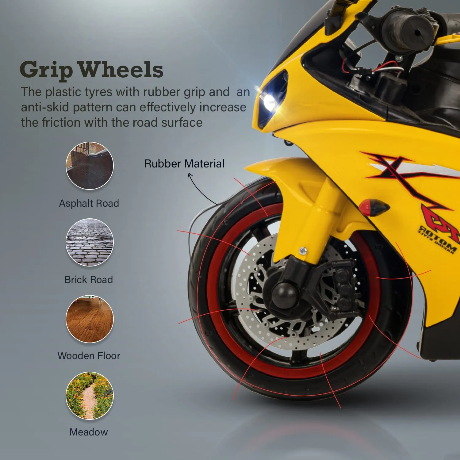 Baybee R7 Kids Battery Operated Bike for Kids with Light & Music