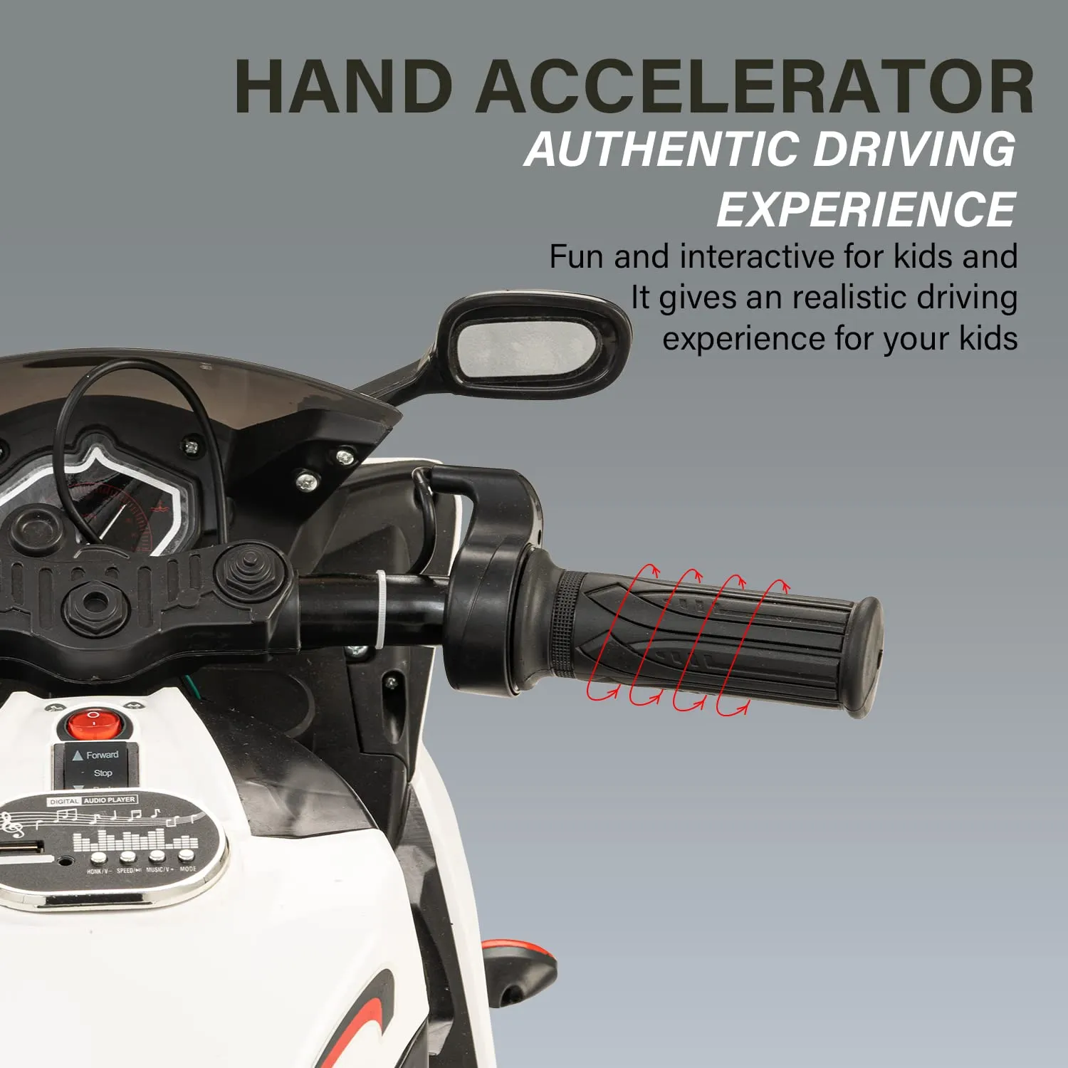 Baybee R7 Kids Battery Operated Bike for Kids with Light & Music