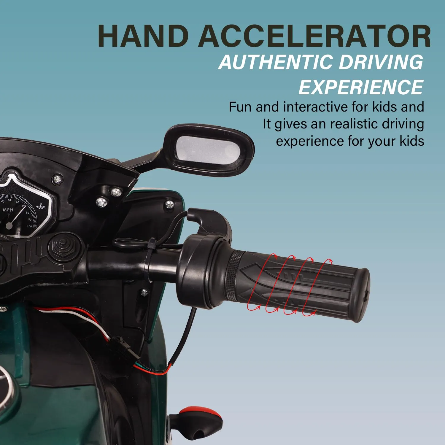 Baybee R7 Kids Battery Operated Bike for Kids with Light & Music