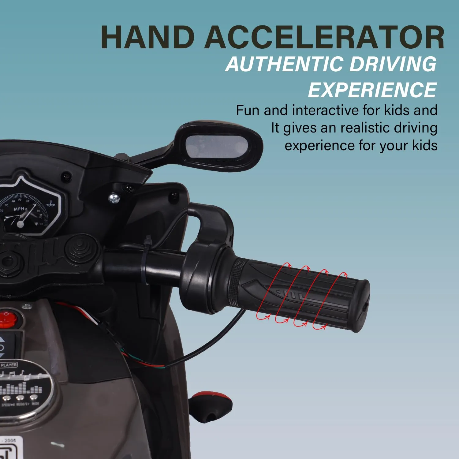 Baybee R7 Kids Battery Operated Bike for Kids with Light & Music