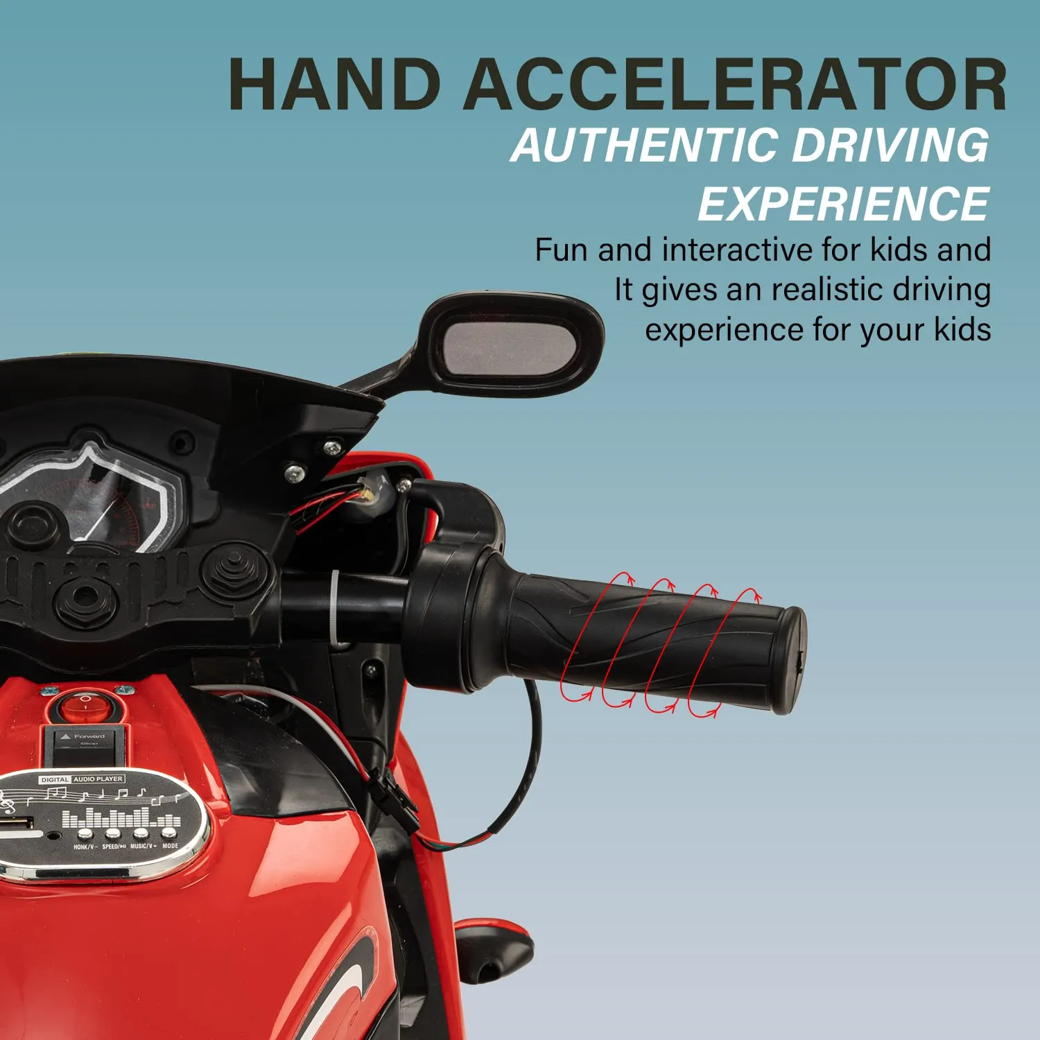 Baybee R7 Kids Battery Operated Bike for Kids with Light & Music