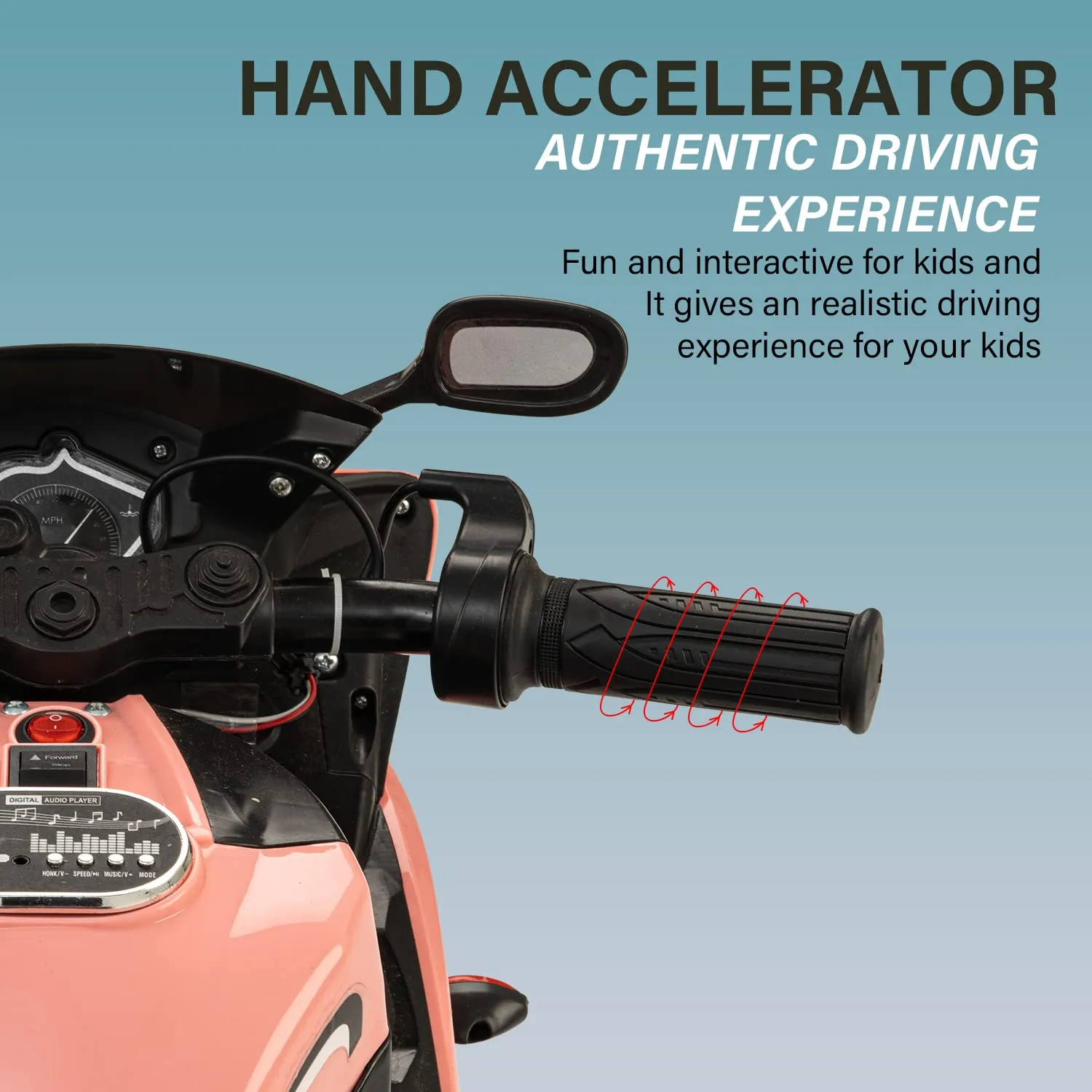 Baybee R7 Kids Battery Operated Bike for Kids with Light & Music