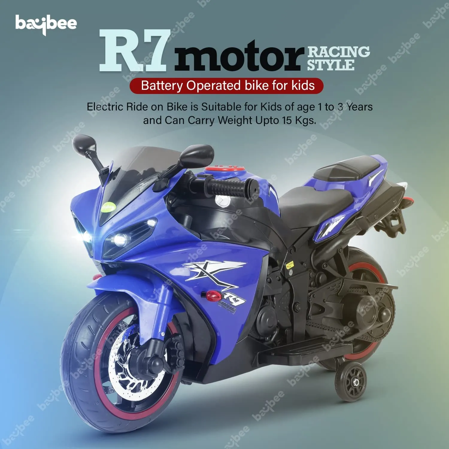 Baybee R7 Kids Battery Operated Bike for Kids with Light & Music