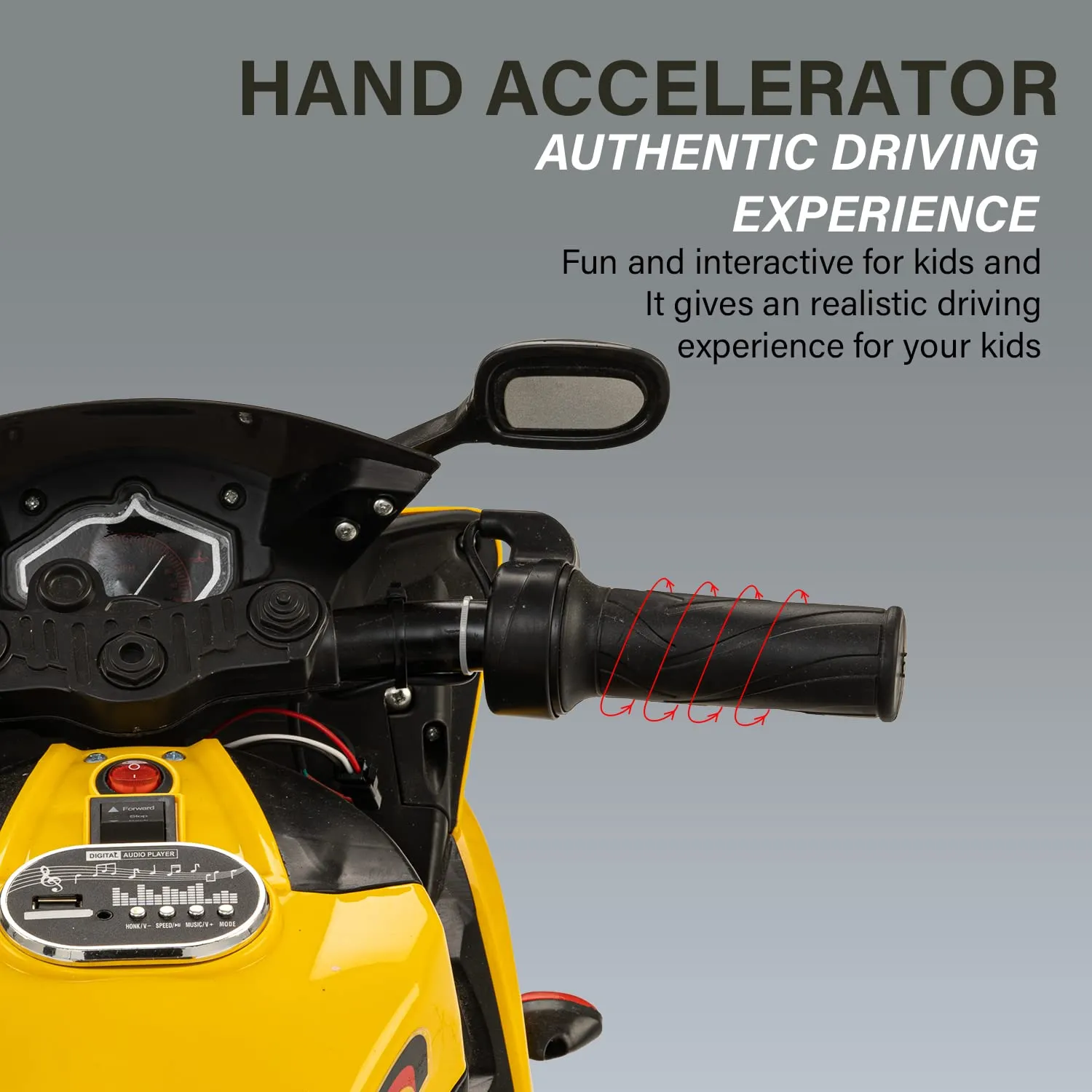 Baybee R7 Kids Battery Operated Bike for Kids with Light & Music