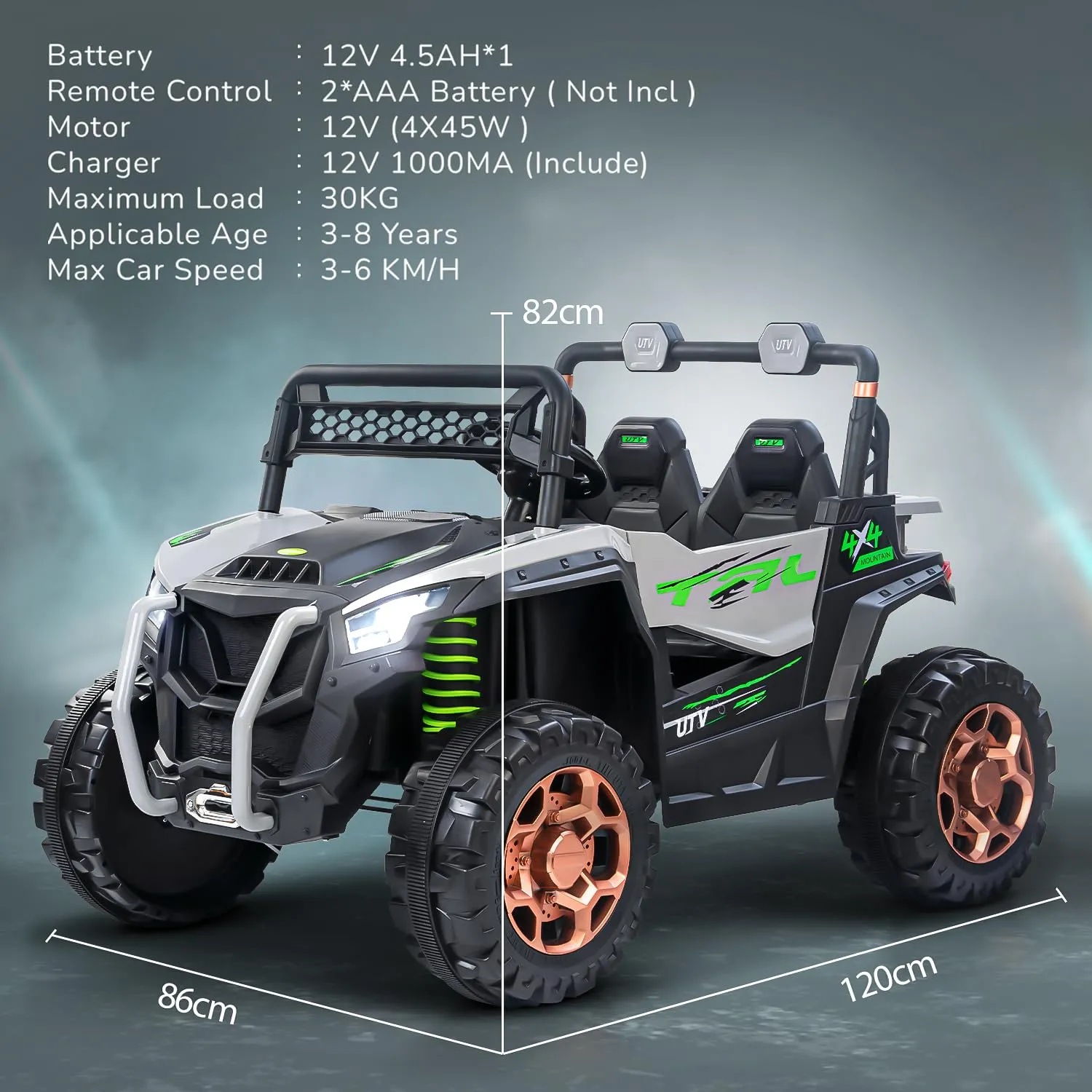Baybee Rumble Rechargeable Battery Operated Jeep for Kids | with Light & Music | Kids to Drive 3 to 8 Years Boy Girl
