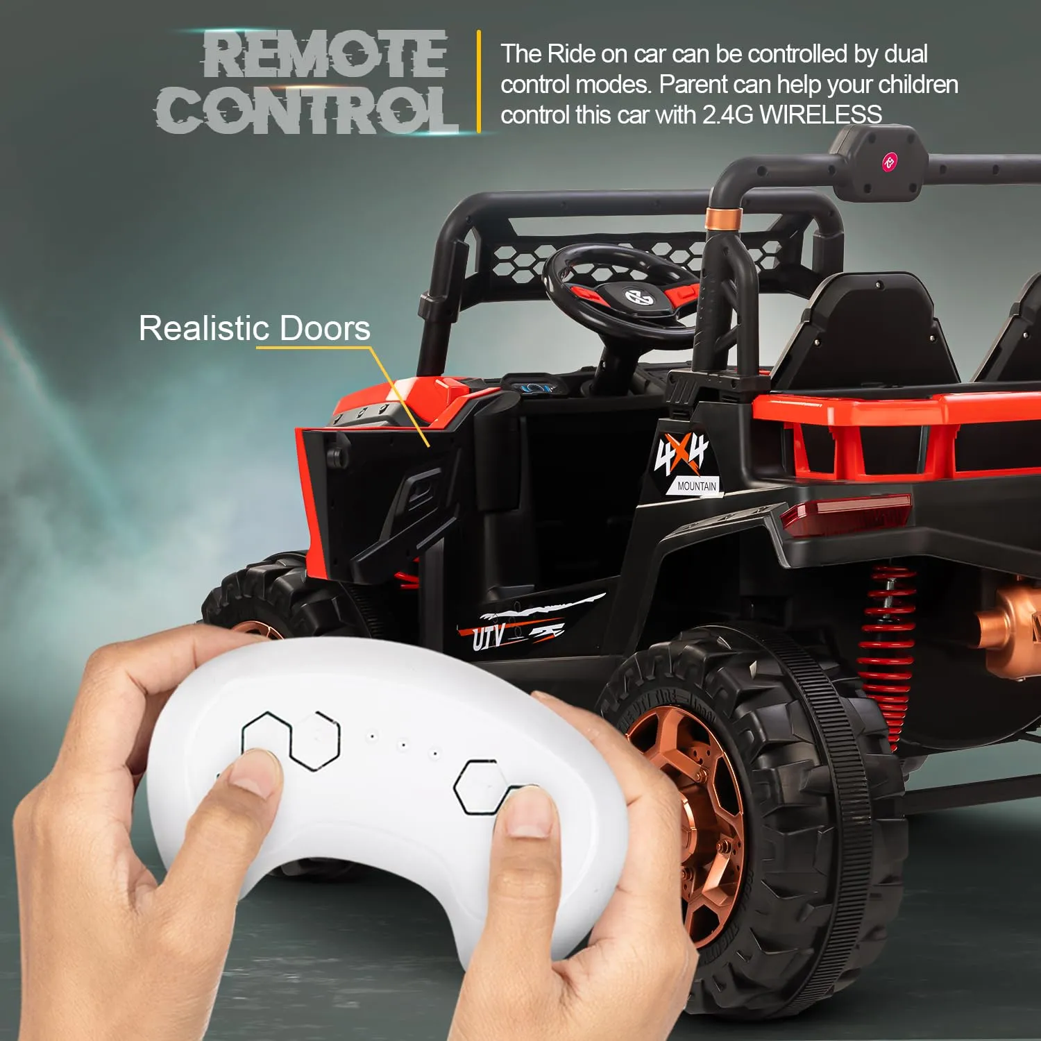 Baybee Rumble Rechargeable Battery Operated Jeep for Kids | with Light & Music | Kids to Drive 3 to 8 Years Boy Girl