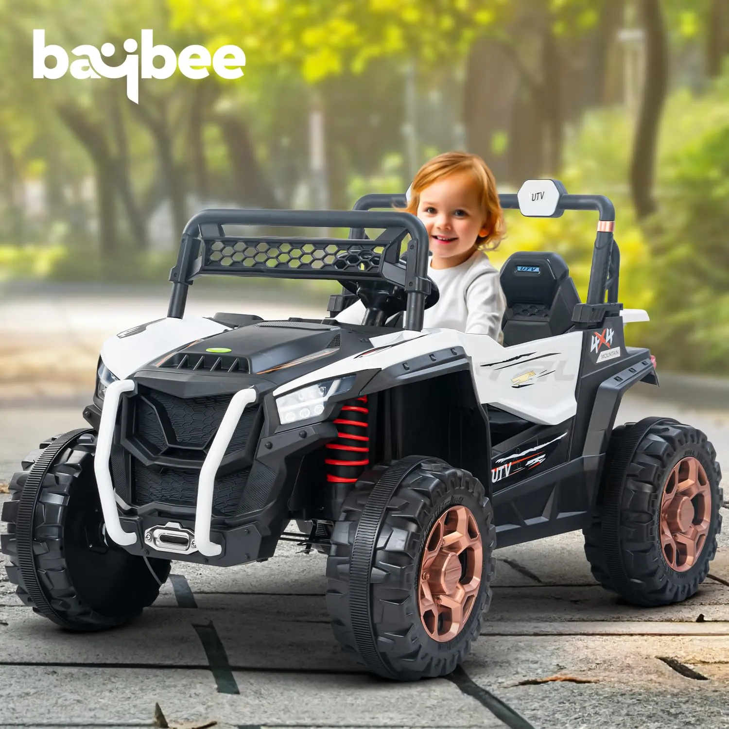 Baybee Rumble Rechargeable Battery Operated Jeep for Kids | with Light & Music | Kids to Drive 3 to 8 Years Boy Girl