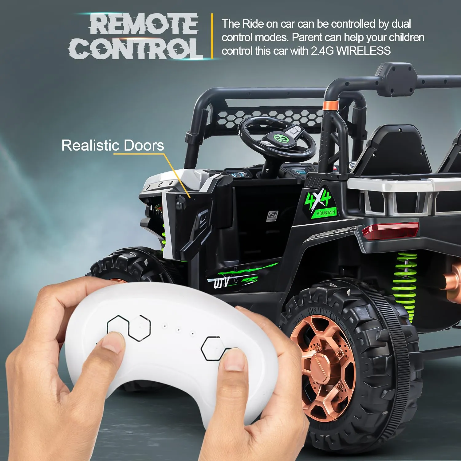 Baybee Rumble Rechargeable Battery Operated Jeep for Kids | with Light & Music | Kids to Drive 3 to 8 Years Boy Girl