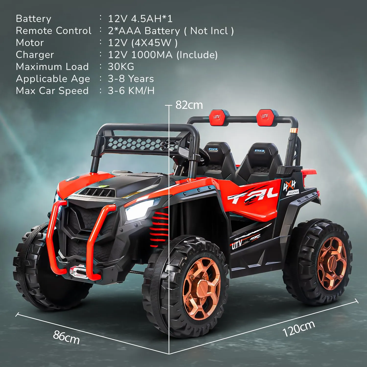 Baybee Rumble Rechargeable Battery Operated Jeep for Kids | with Light & Music | Kids to Drive 3 to 8 Years Boy Girl
