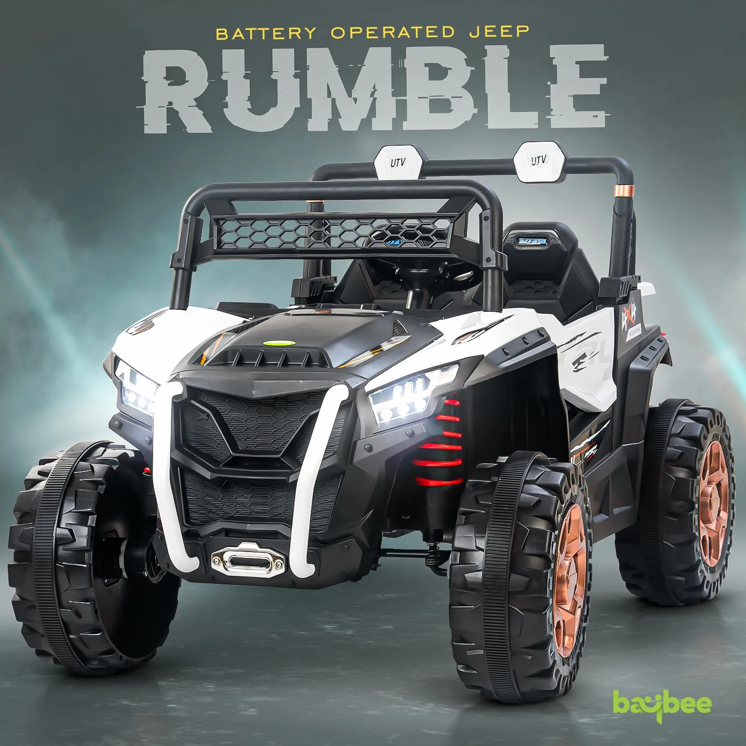 Baybee Rumble Rechargeable Battery Operated Jeep for Kids | with Light & Music | Kids to Drive 3 to 8 Years Boy Girl