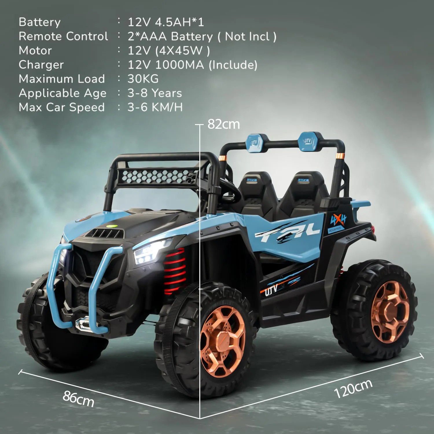 Baybee Rumble Rechargeable Battery Operated Jeep for Kids | with Light & Music | Kids to Drive 3 to 8 Years Boy Girl