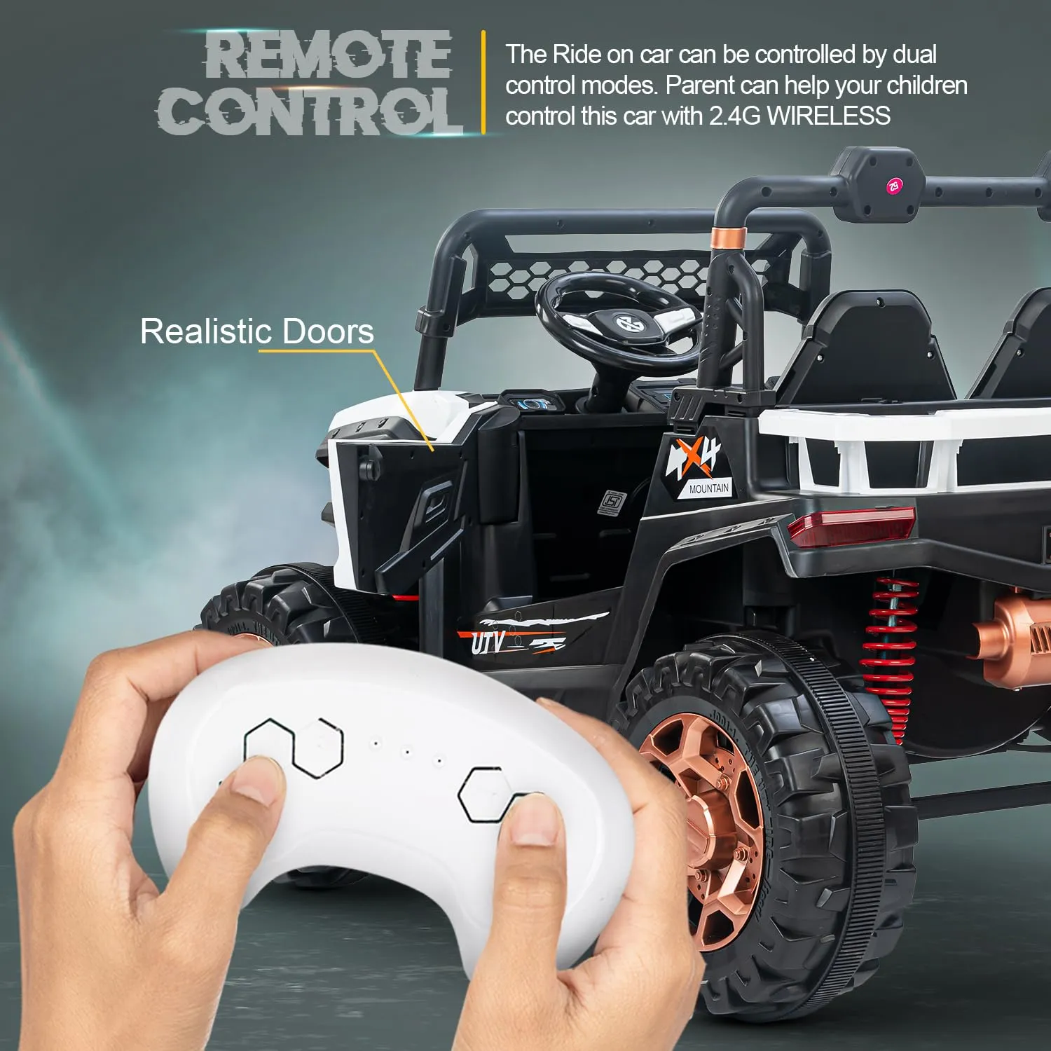 Baybee Rumble Rechargeable Battery Operated Jeep for Kids | with Light & Music | Kids to Drive 3 to 8 Years Boy Girl