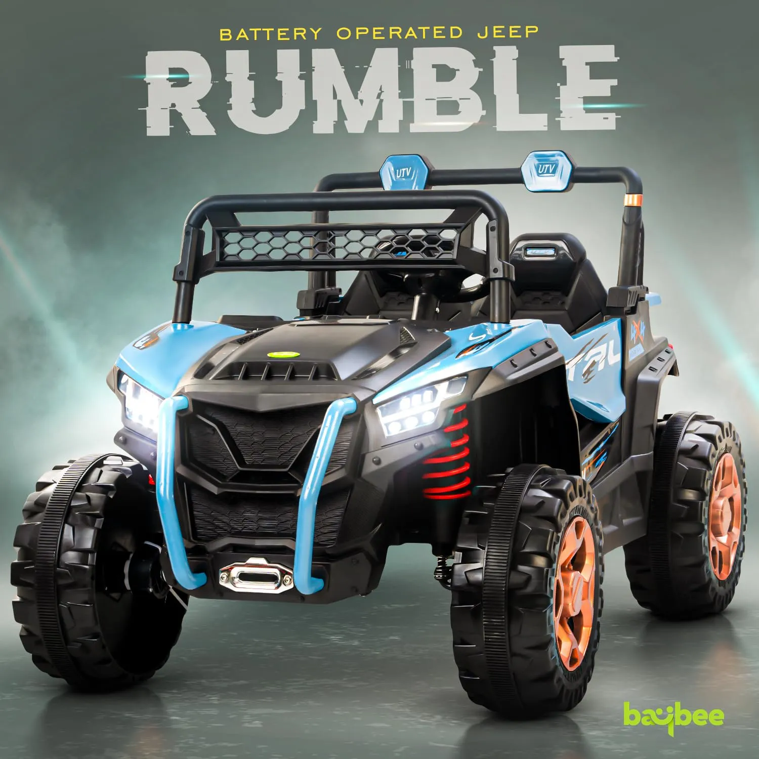 Baybee Rumble Rechargeable Battery Operated Jeep for Kids | with Light & Music | Kids to Drive 3 to 8 Years Boy Girl