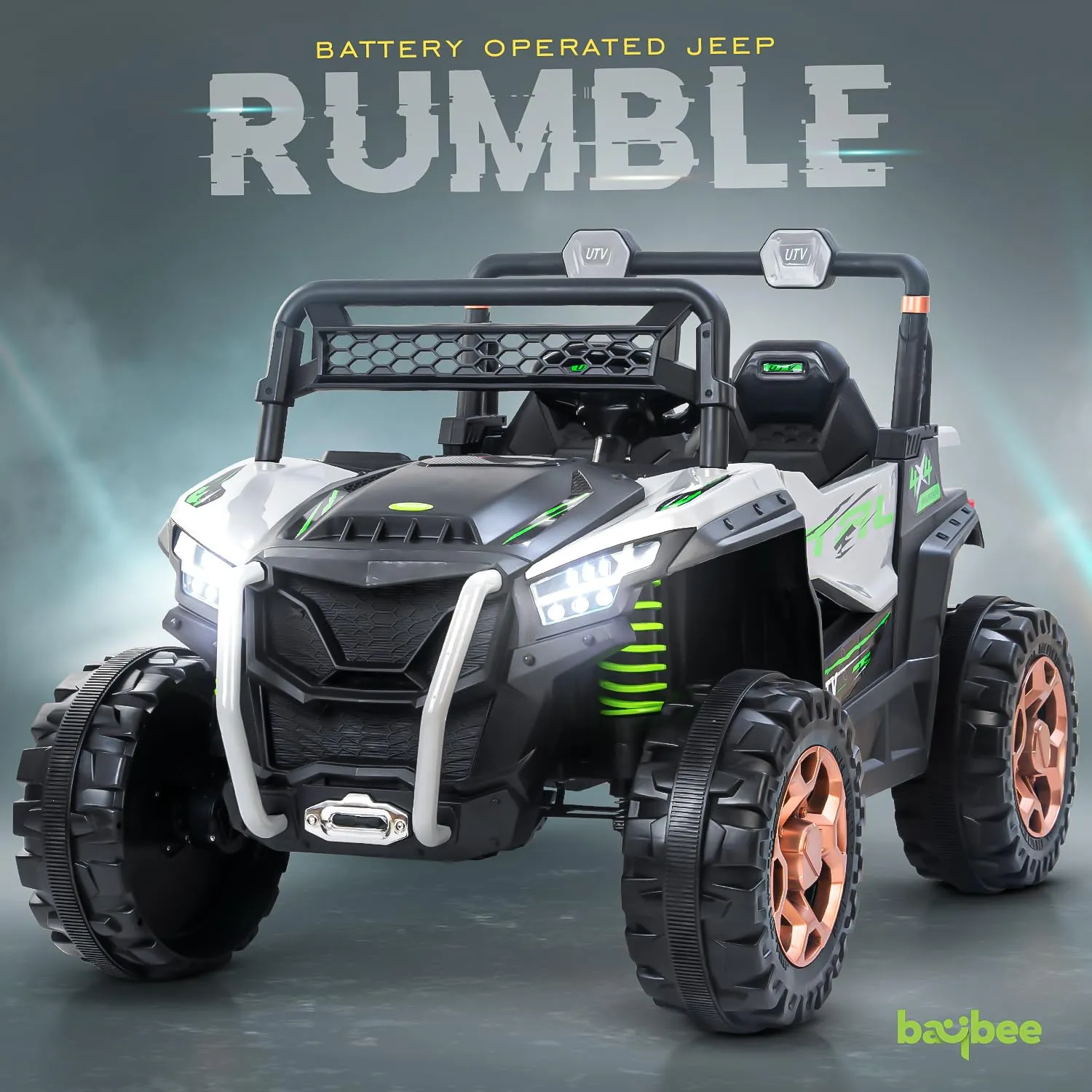 Baybee Rumble Rechargeable Battery Operated Jeep for Kids | with Light & Music | Kids to Drive 3 to 8 Years Boy Girl