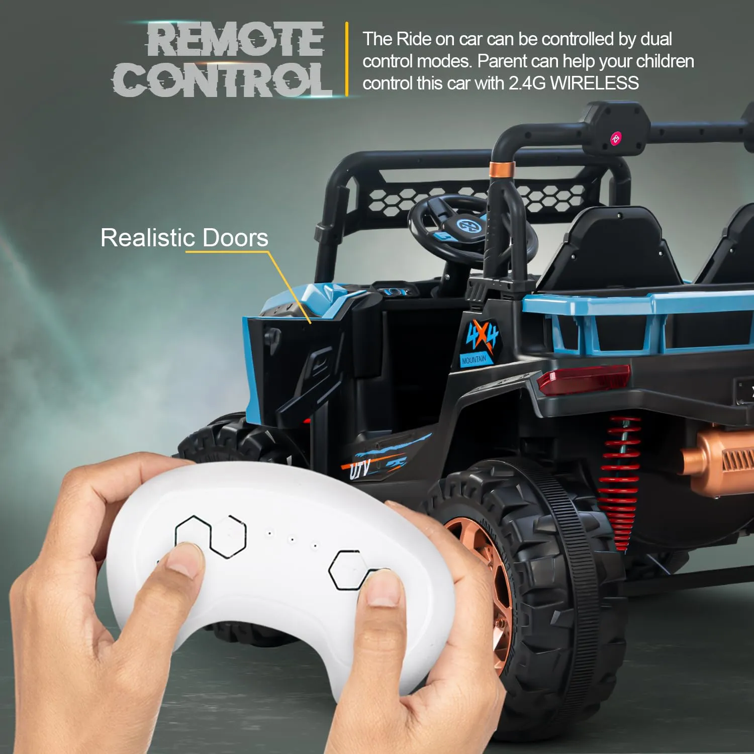 Baybee Rumble Rechargeable Battery Operated Jeep for Kids | with Light & Music | Kids to Drive 3 to 8 Years Boy Girl
