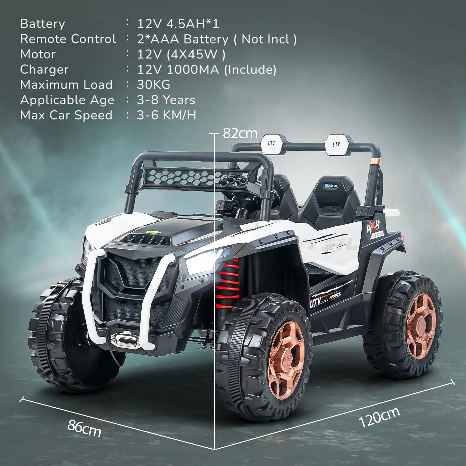 Baybee Rumble Rechargeable Battery Operated Jeep for Kids | with Light & Music | Kids to Drive 3 to 8 Years Boy Girl