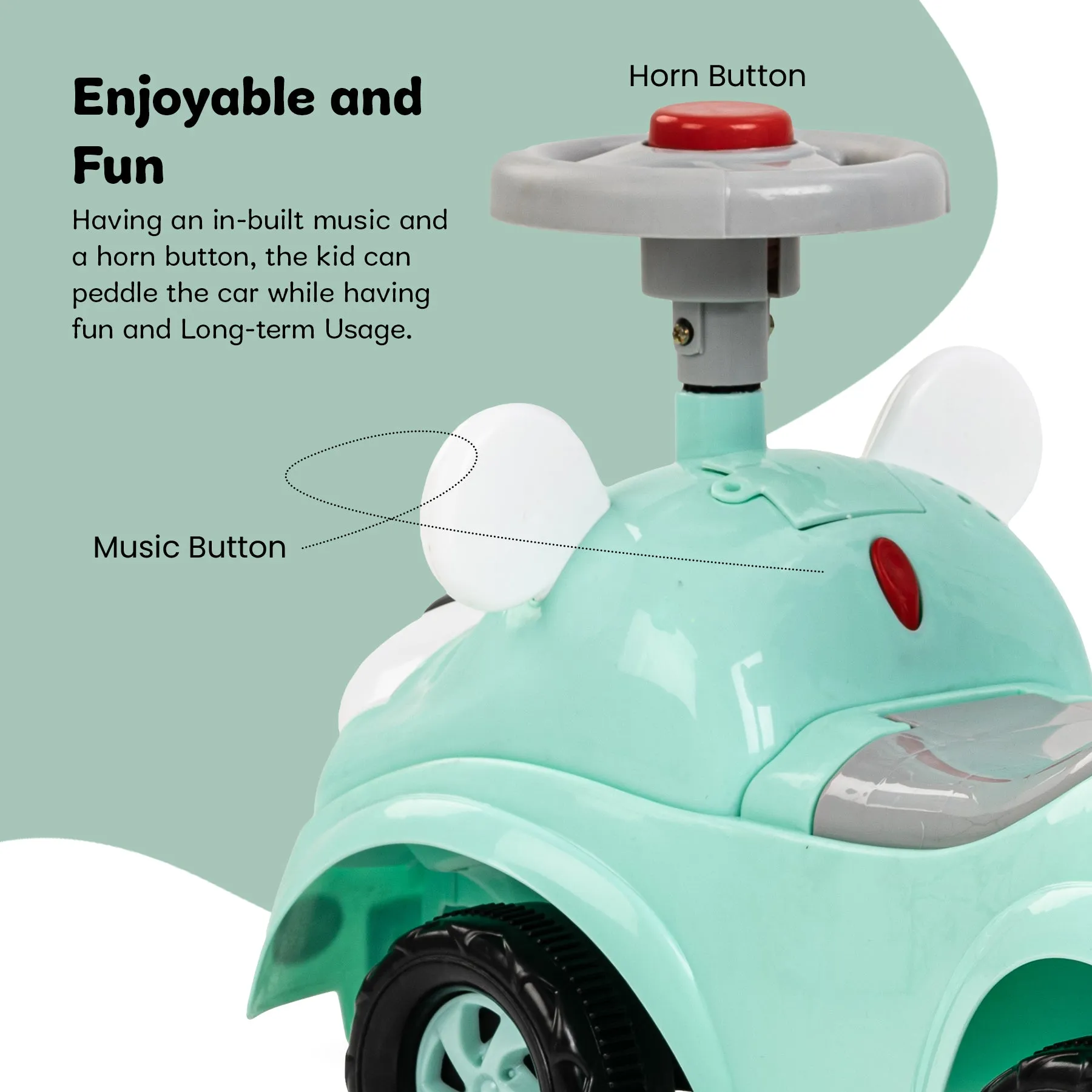 Baybee Snooper Ride on Baby Car for Kids with Lights, Music & Horn button