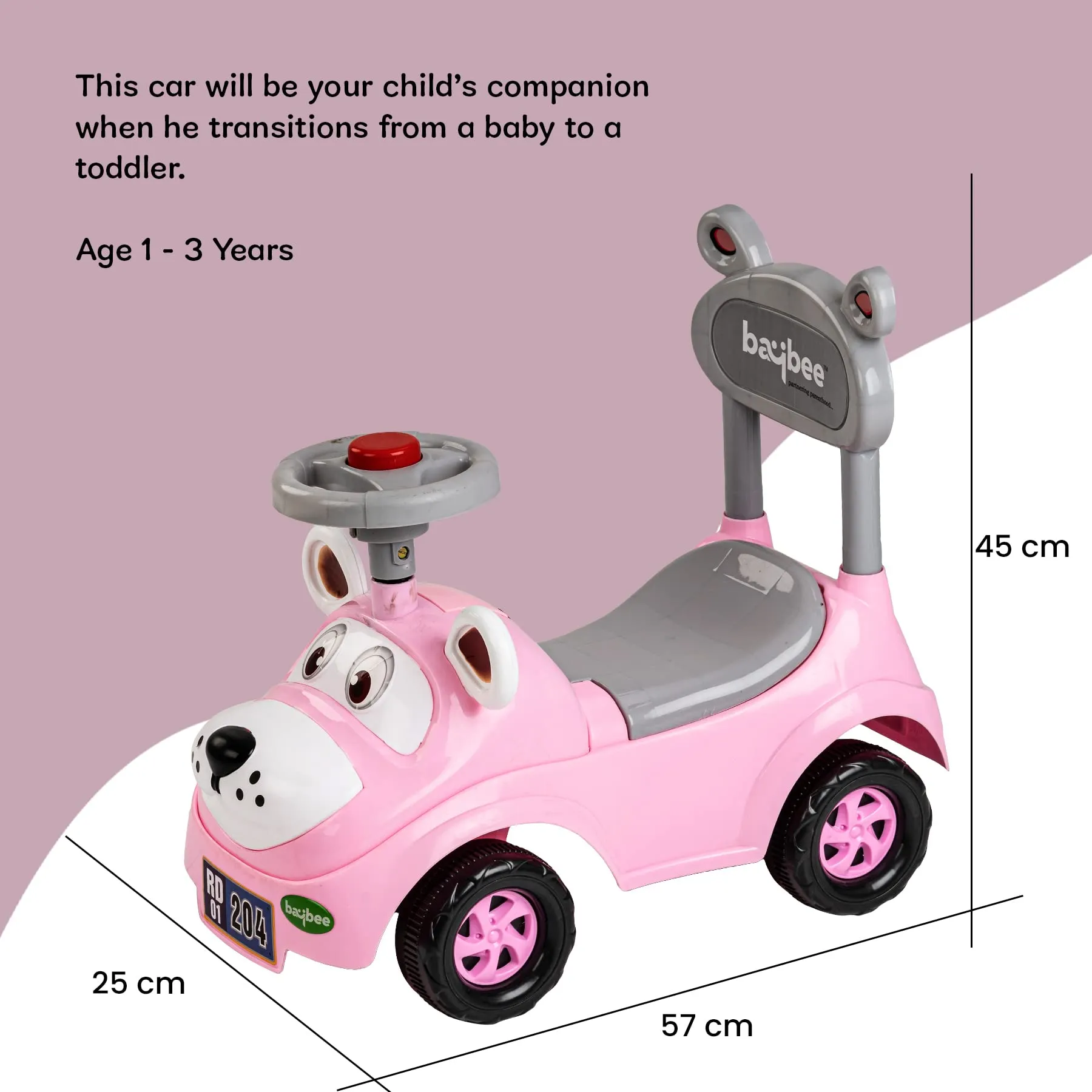 Baybee Snooper Ride on Baby Car for Kids with Lights, Music & Horn button