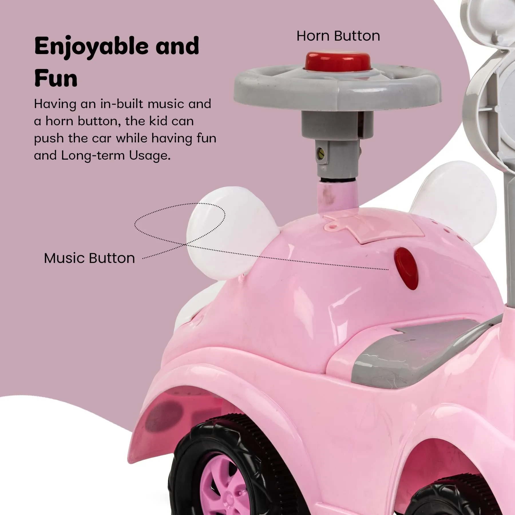 Baybee Snooper Ride on Baby Car for Kids with Lights, Music & Horn button