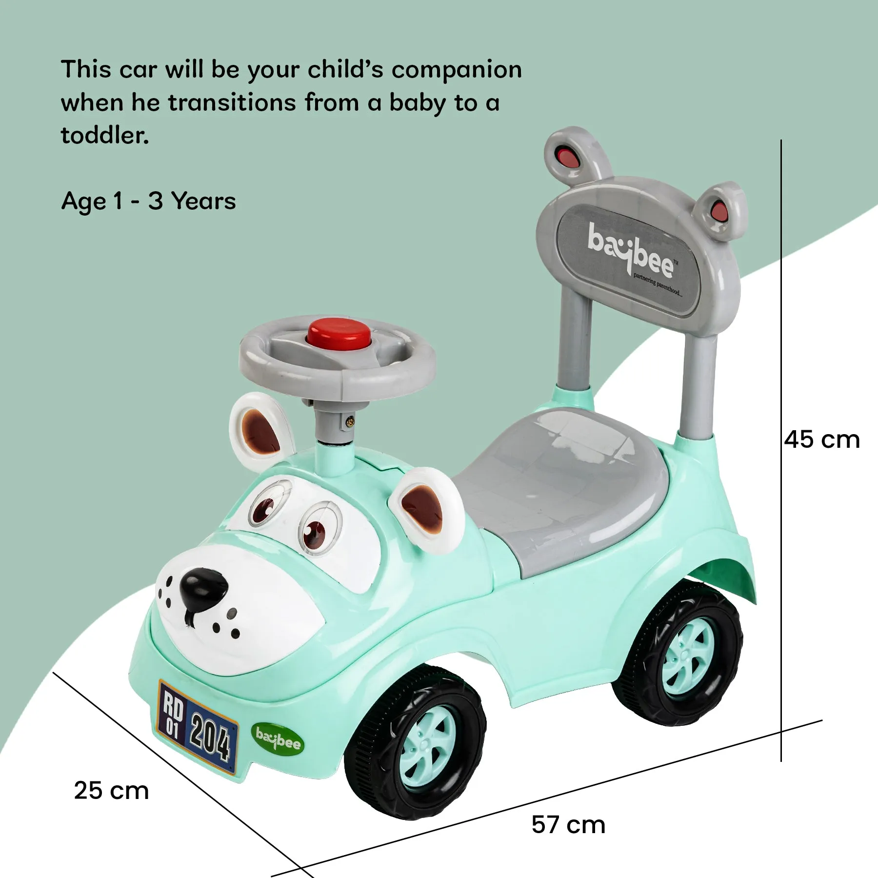 Baybee Snooper Ride on Baby Car for Kids with Lights, Music & Horn button
