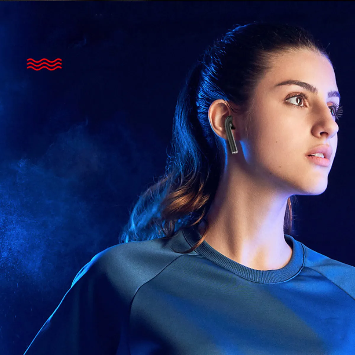 Bluetooth Earpods with LED Indicator And Wireless Charging Pad