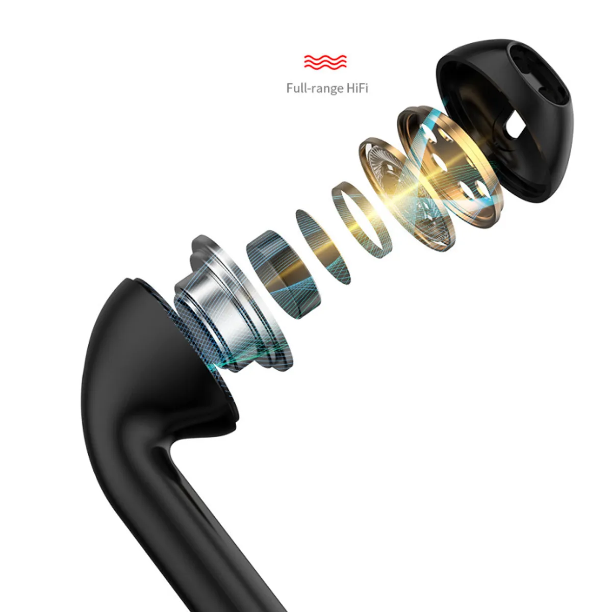 Bluetooth Earpods with LED Indicator And Wireless Charging Pad