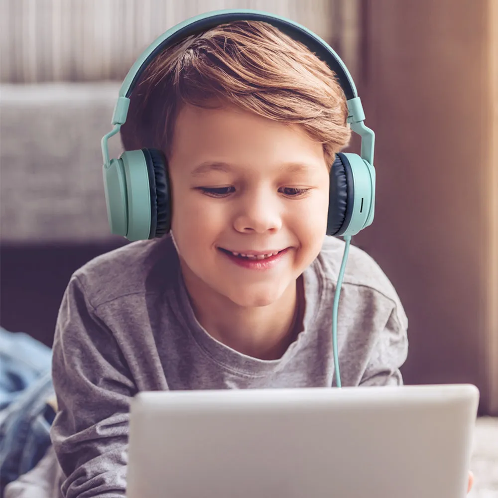 BOBO Kids Wireless Bluetooth LED Multi User Shareable Stereo Headset Headphones with Noise Safety Control