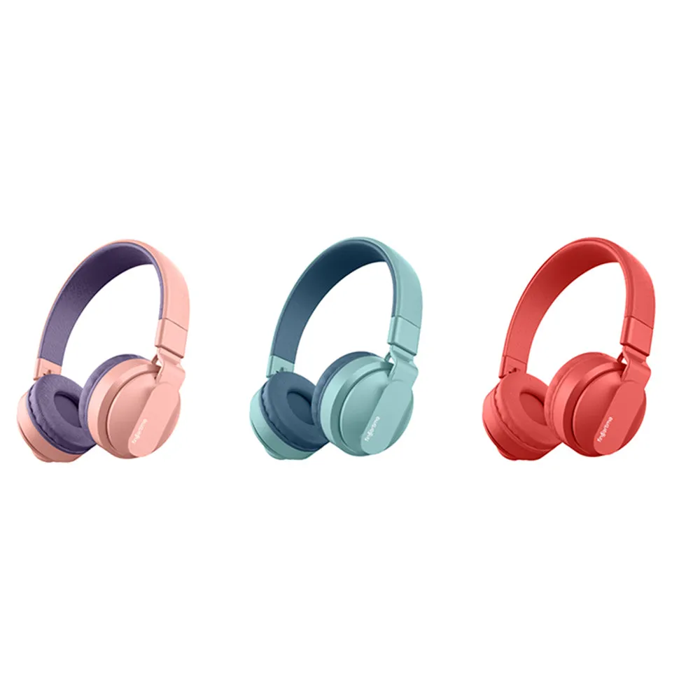 BOBO Kids Wireless Bluetooth LED Multi User Shareable Stereo Headset Headphones with Noise Safety Control