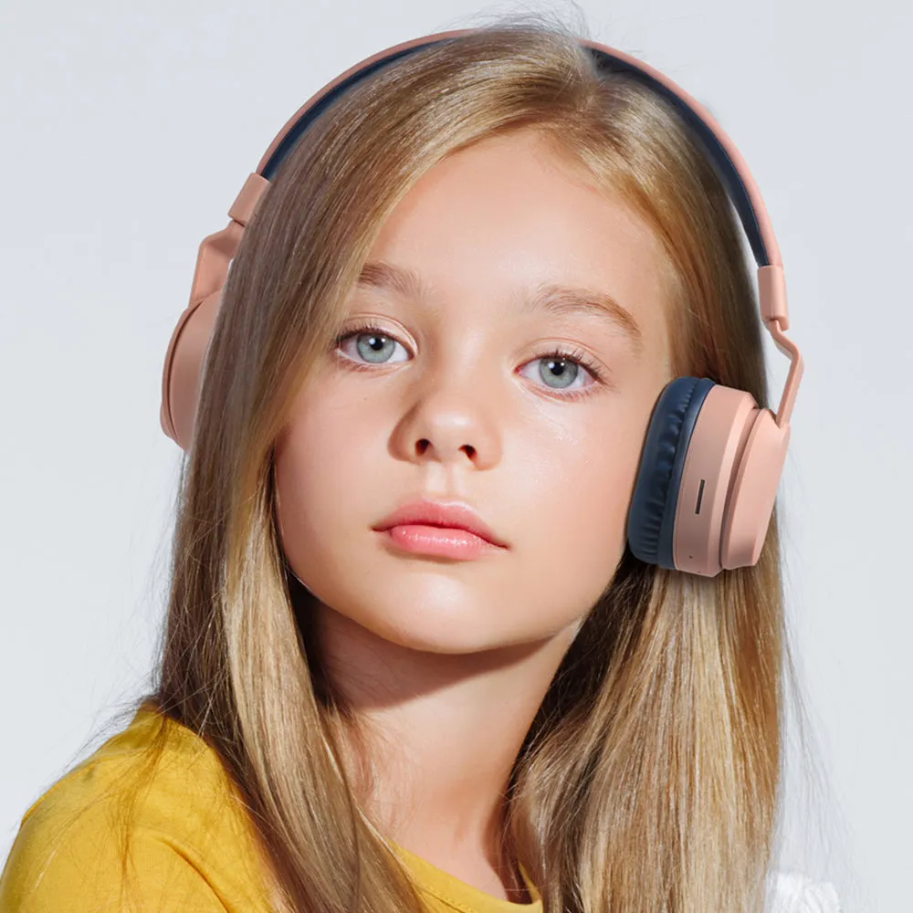 BOBO Kids Wireless Bluetooth LED Multi User Shareable Stereo Headset Headphones with Noise Safety Control