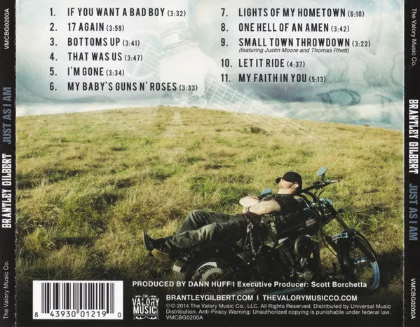 Brantley Gilbert - Just As I Am (CD, Album) (NM or M-)